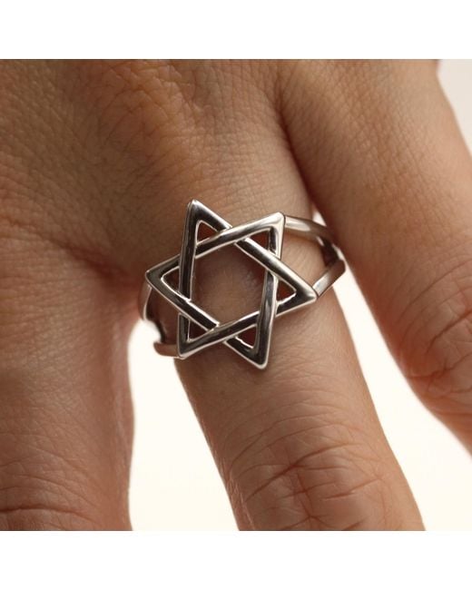 VicStoneNYC Fine Jewelry Metallic Six Pointed Star Ring