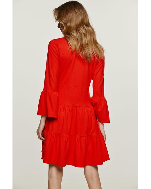 Conquista Jersey Tiered Dress