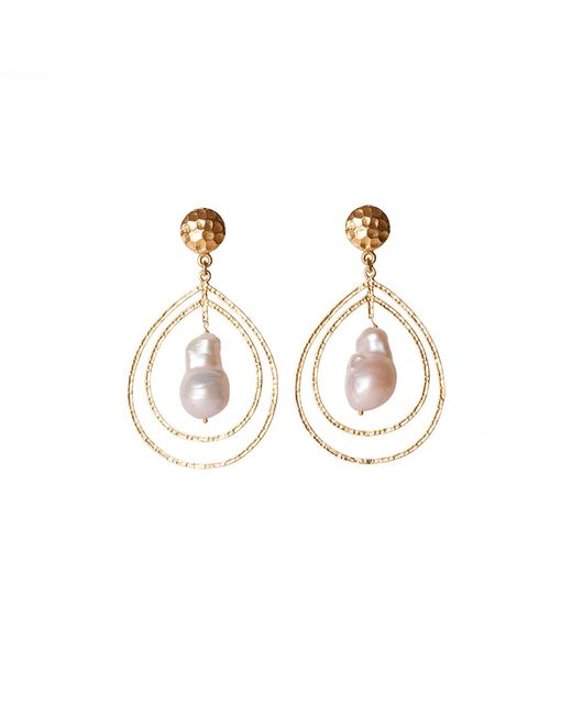 Christina Greene Metallic Teardrop Earrings