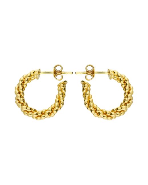 Dainty London Metallic Barnacle Huggie Hoop Earrings