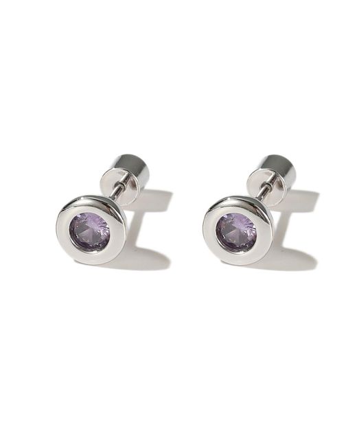Classicharms Metallic Aurora Bezel Set Royal Solitaire Stud Earrings
