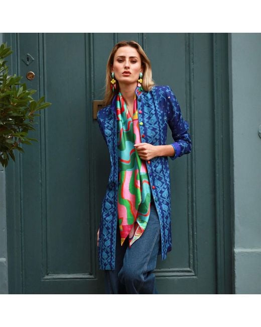Beatrice von Tresckow Blue Midnight Star Serenade Organza Jacket