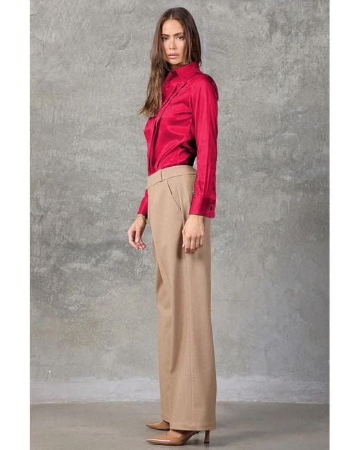 Madison / Savile Red Rose Regent Pleated Satin French Cuff