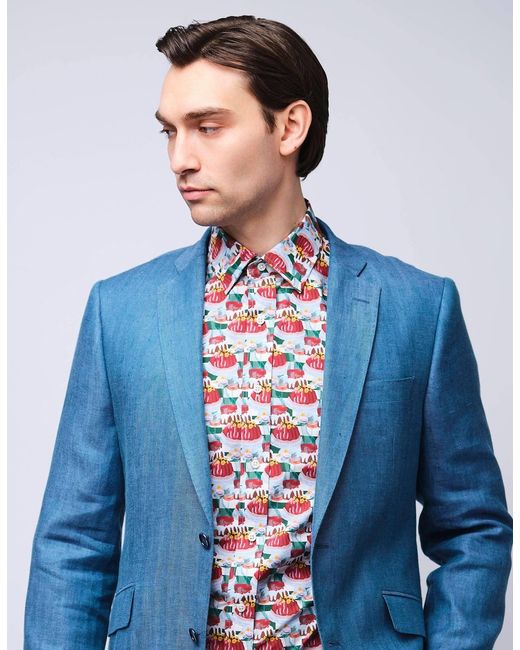 Gresham Blake Red Retro Picnic Shirt for men