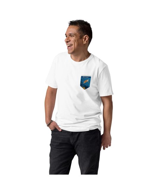 Anchor and Crew White Think Ocean Turtle Love The Planet Organic Cotton T-Shirt for men