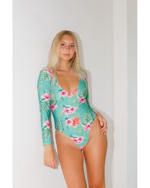 Belletage Swimwear Blue Hanalei Surf Suit