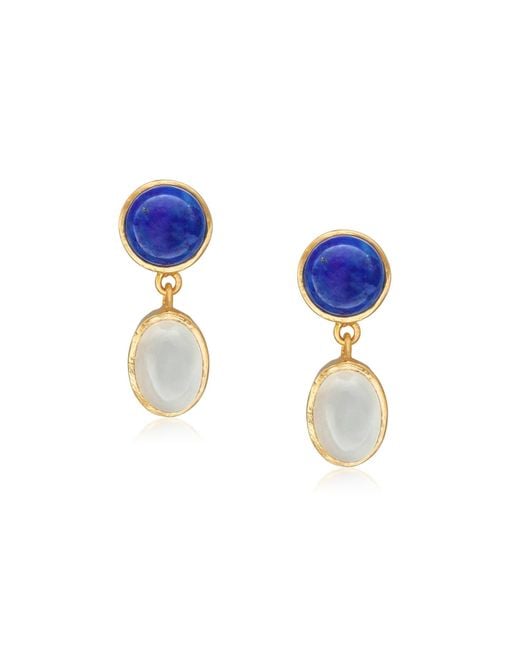 Preeti Sandhu Blue Lapis & Moonstone Earring