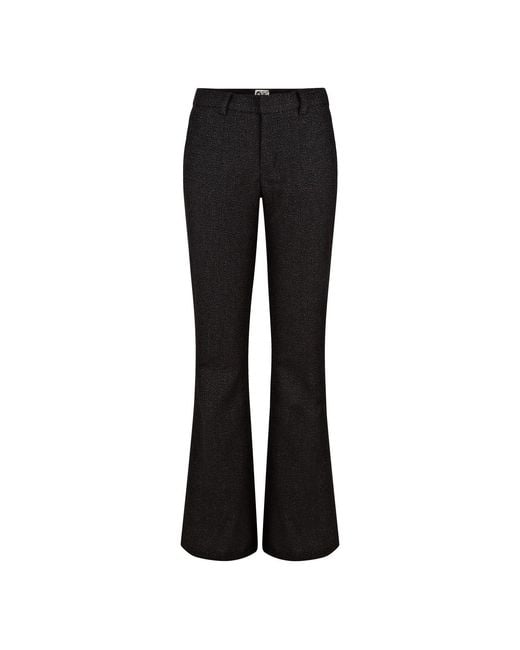 Boutique Kaotique Black Flared Wool Trousers