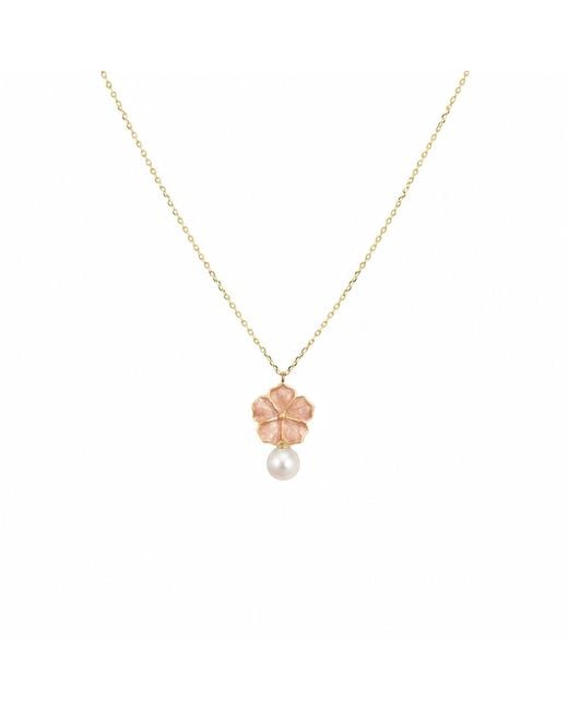Agora Jewellery Metallic Bavella Mini Round Pearl Necklace
