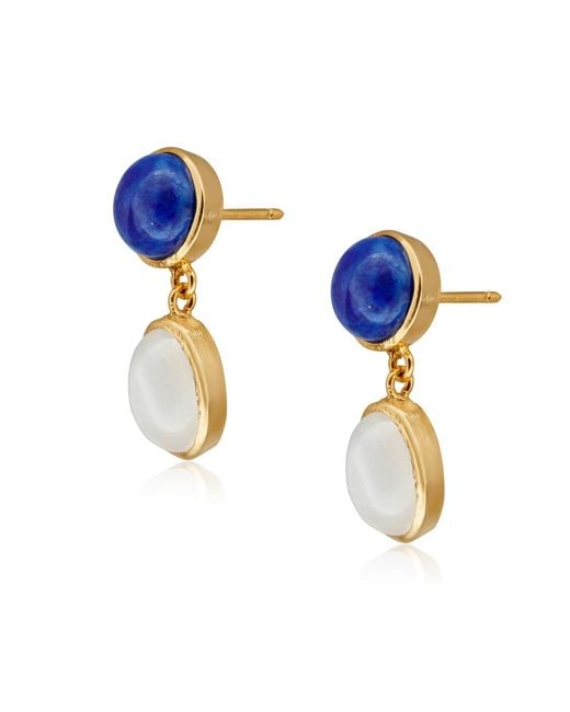 Preeti Sandhu Blue Lapis & Moonstone Earring