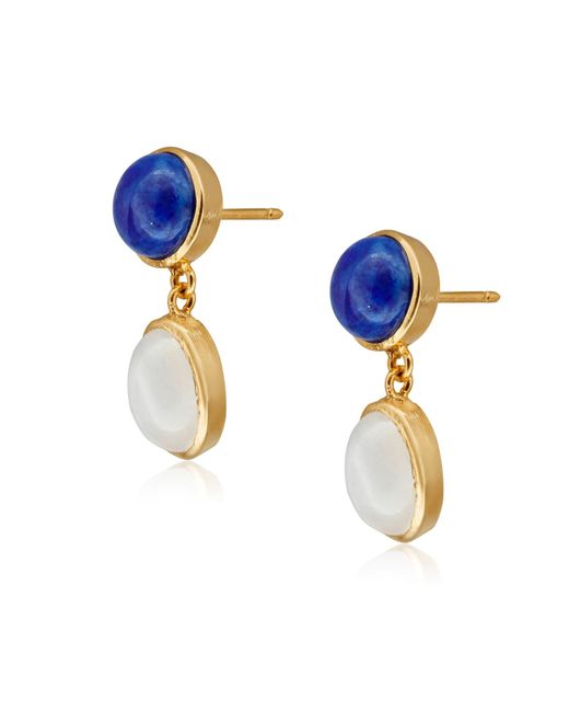 Preeti Sandhu Blue Lapis & Moonstone Earring