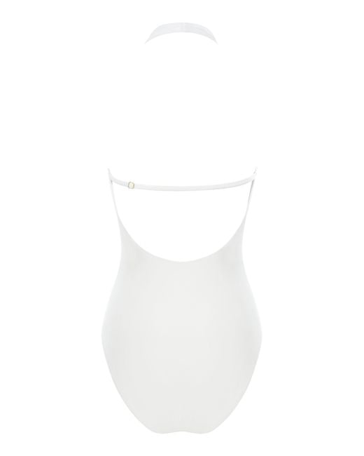 Adriana Pappas Designs White Celine Swimsuit Oatmilk