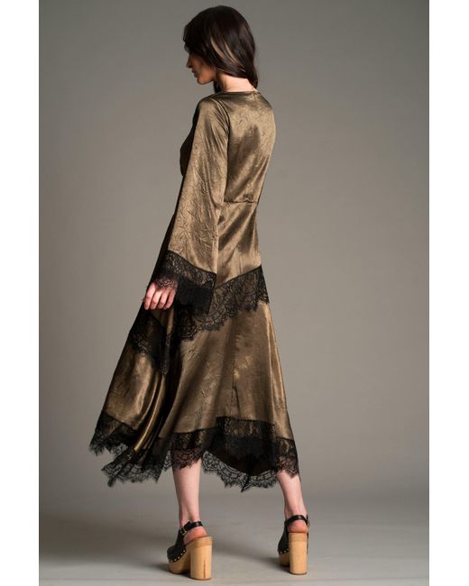 Little Lies Green Arabella Satin Maxi Dress