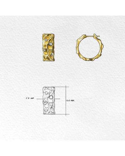 Martina Rozenberg Smira Jewelry Metallic Roca Earrings