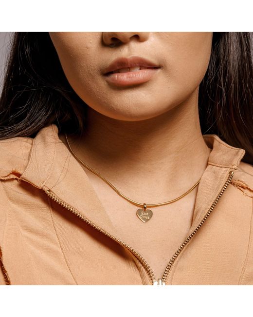 Cloud Haven Metallic Gentle Soul Heart Tag Necklace