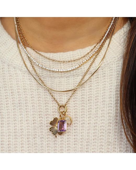 Hye Jane Jewelry Metallic Serene Clover Necklace