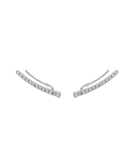 SALLY SKOUFIS Metallic Behave Ear Climber Made Cz Diamond Stimulant for men
