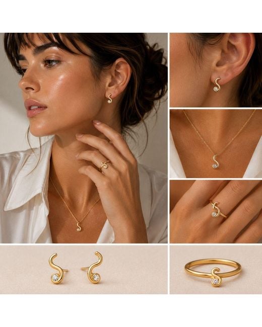Lily Flo Jewellery Metallic The Shape Of Momentum Diamond Necklace
