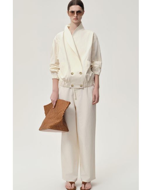 FRONT ROW SHOP Natural Ibiza Jacket Ivory