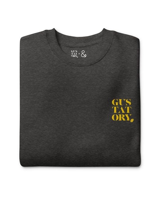 Anchor and Crew Gray Heather Gustatory Coffee Over Bills Cotton Blend Embroidered Sweatshirt for men