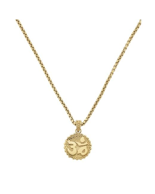 Zoe & Morgan Metallic Om Necklace