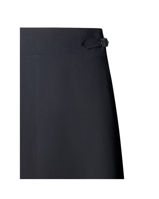 The Extreme Collection Blue Flared Midi Skirt