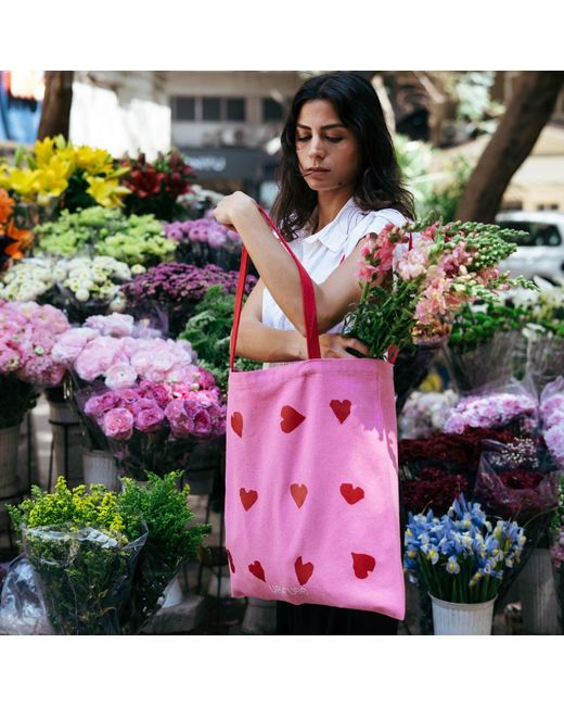 Up-fuse Pink Canvas Tote Bag