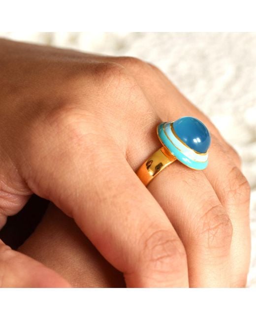 GEM BAZAAR Blue Duomo Ring