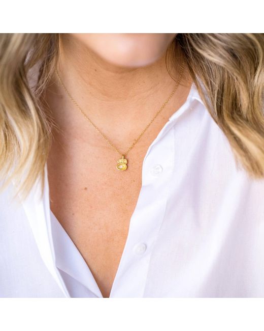 Claire Hill Designs Metallic Moonstone Lichen Pendant Necklace