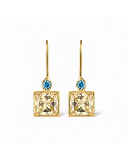 Firera Atelier Metallic Zirconia Charm Earring