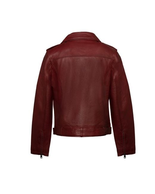 Zasta Studio Red Ale Biker Leather Jacket