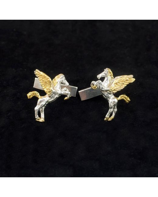 Simon Kemp Jewellers Metallic Pegasus Cufflinks for men