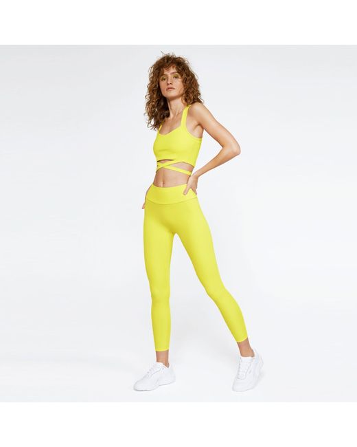 Yes Flâneuse Yellow Bethany Signature High Rise Silky Soft Leggings Blazing