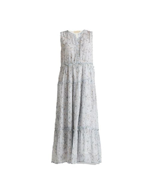 REISTOR Gray Perfect Resort Maxi Crepe Dress