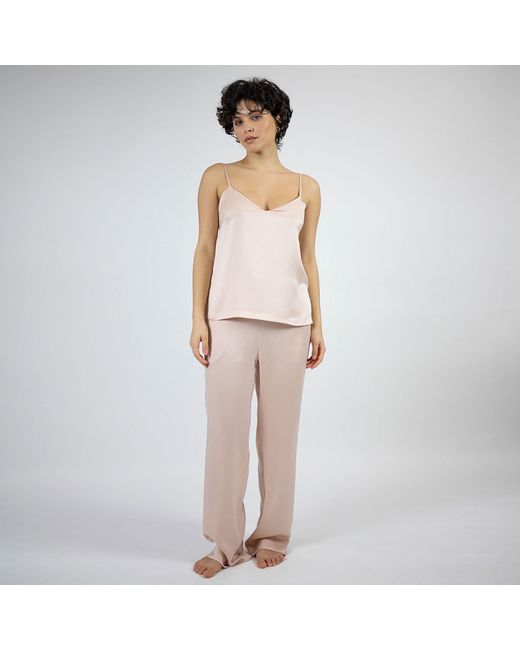Nokaya Multicolor Silk Dreamscape Camisole Transcendent Pink
