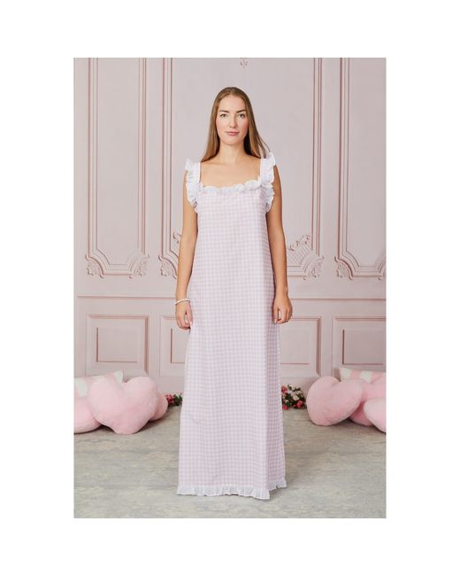 Love Letters X Pink Dolce Gingham Rosa Sleep Dress