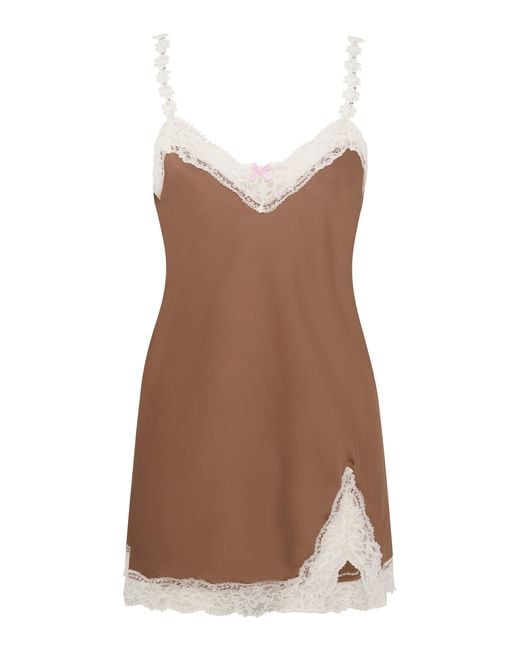 Wild Lovers Brown Solene Slip Dress