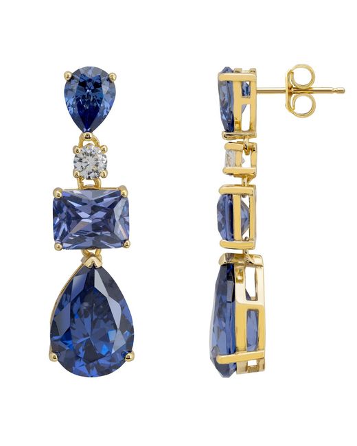 Latelita London Blue Valentina Drop Earrings Tanzanite