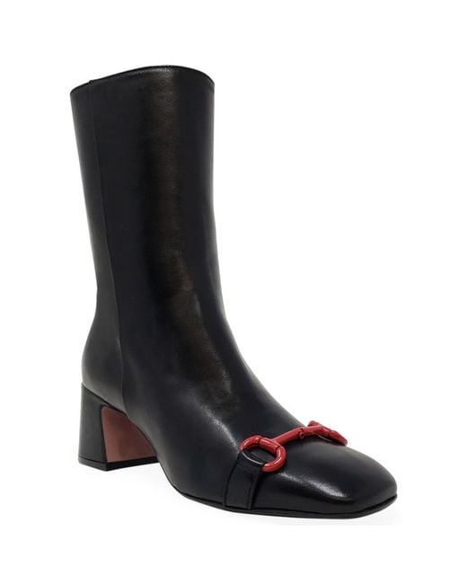 Madison Maison Black Leather Back Stripe Boot