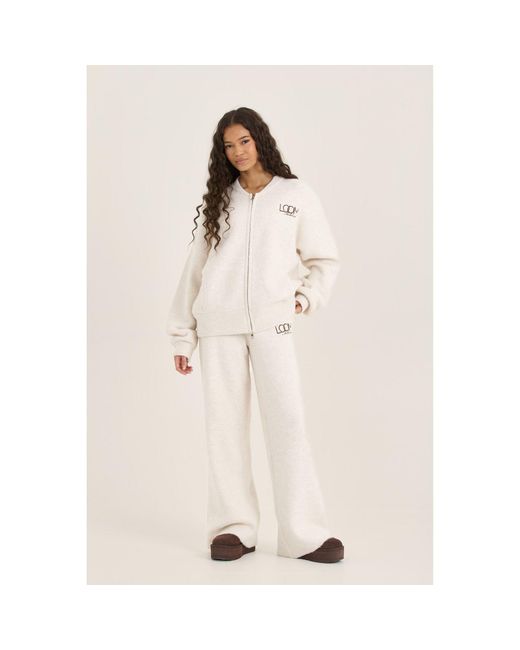 Loom Archives White Neutrals Loom Zip Through Knit