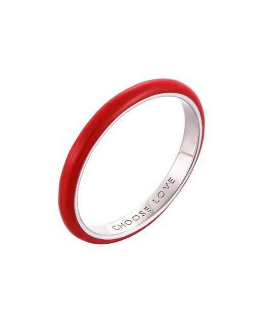 Pinnole Red Thin Ring