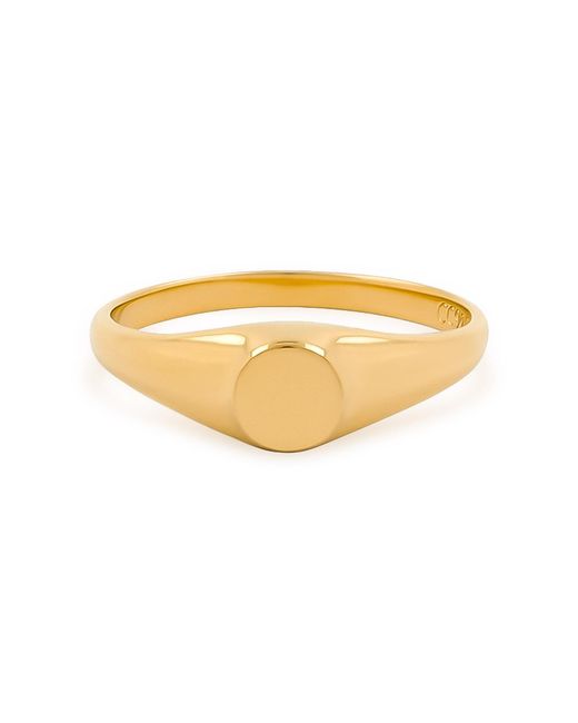 Cote Cache Yellow Petite Round Pinky Signet Ring