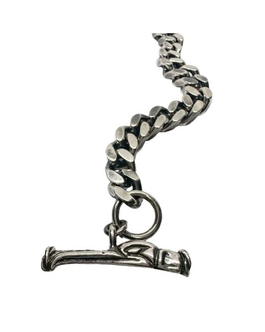 Tg-Jewellery by Tamara Gervasio Metallic Sterling Curb Chain Necklace – Celtic Bird Two T-Bar & Power Jump-Ring for men