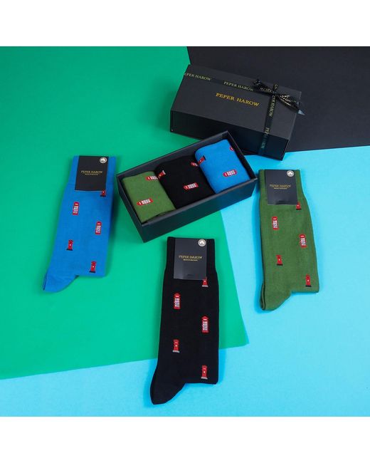 Peper Harow - Made in England Green Post Box Gift Box for men