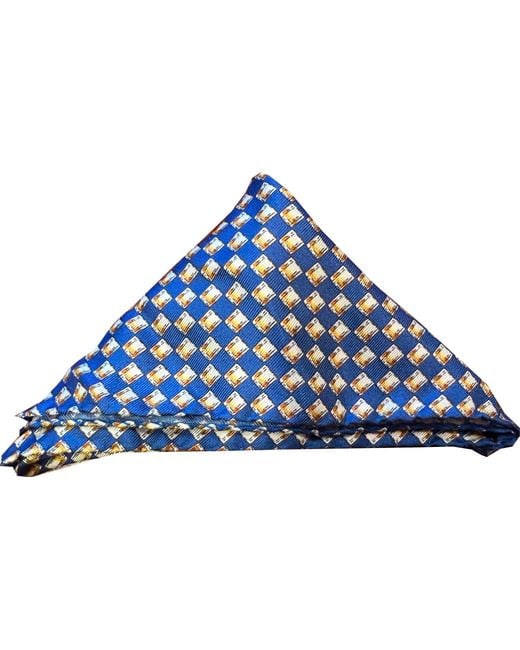 Lazyjack Press Blue Whiskey Business Pocket Square for men