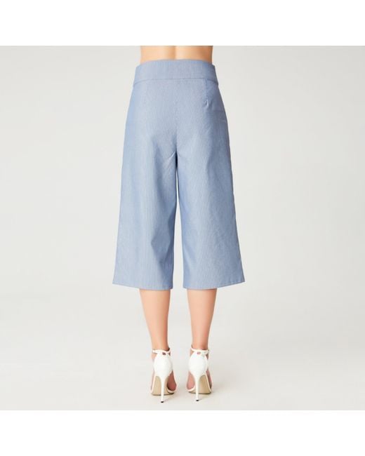 Smart and Joy Blue Wide Capri Pants