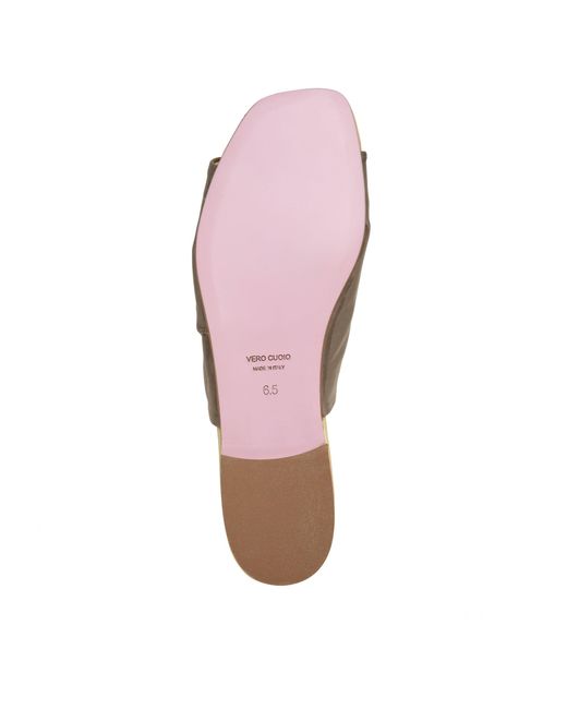 Beautiisoles by Robyn Shreiber Made in Italy Brown April Khaki Comfortable Flat Mule