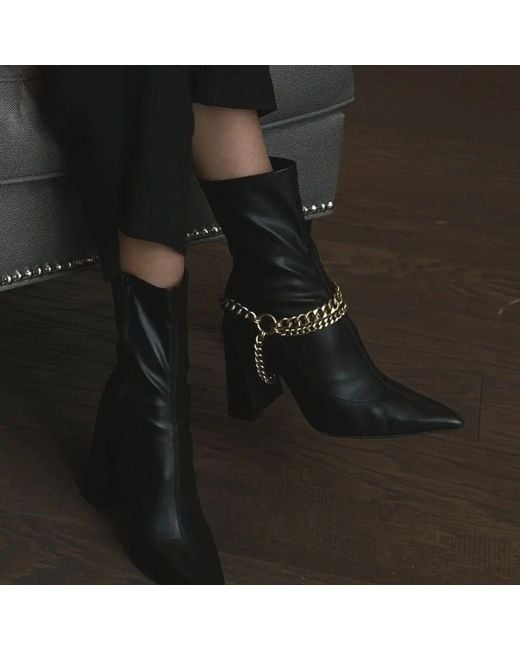 Rachel Nathan Black Boot Chain