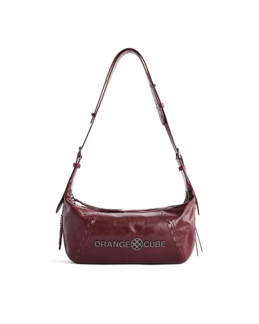 Orange Cube Purple Metropolitan Hobo Bag