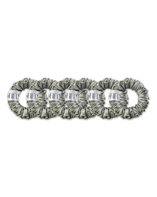 6Fiftytwo® Metallic Neutrals Pure Mulberry Mini Silk Scrunchies